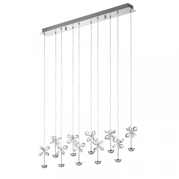 Eglo Подвес LED PIANOPOLI, 10х2,5W(LED), L870, H1100, хром/хрусталь 93663 — миниатюра 1
