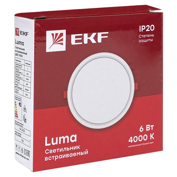 Светильник встраиваемый светодиодный ДВО 1002 6Вт 4000K IP20 EKF Basic DLL-1002-6-4000 — миниатюра 5