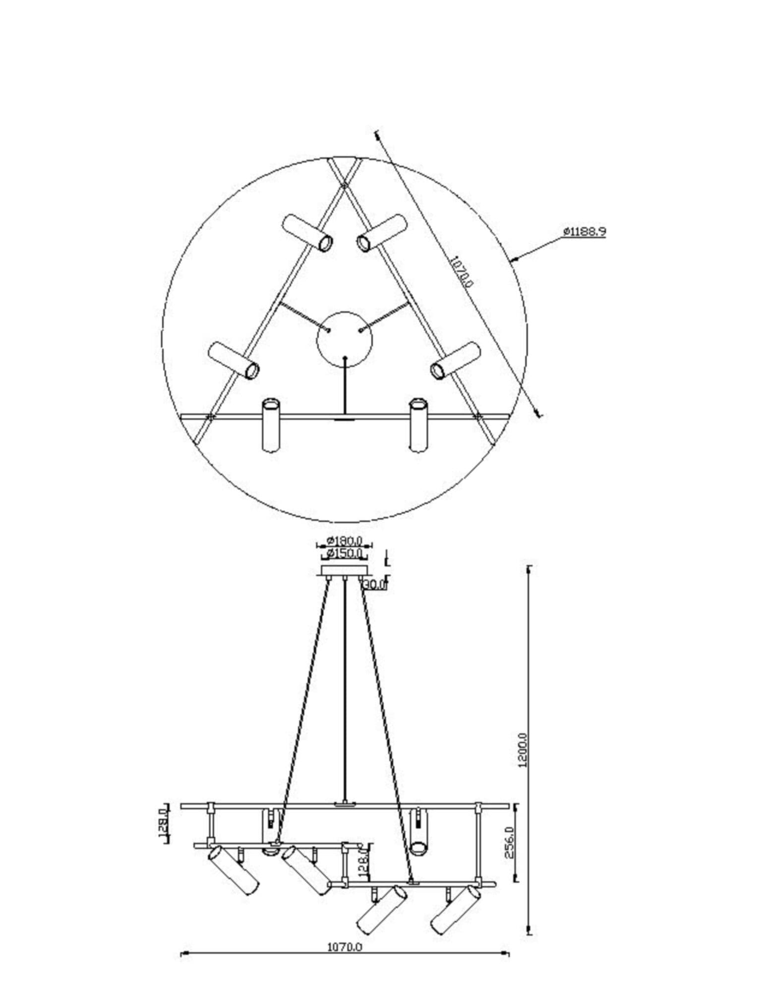 Maytoni Technical Черно-белый Светильник подвесной MOD128PL-06WB — миниатюра 8