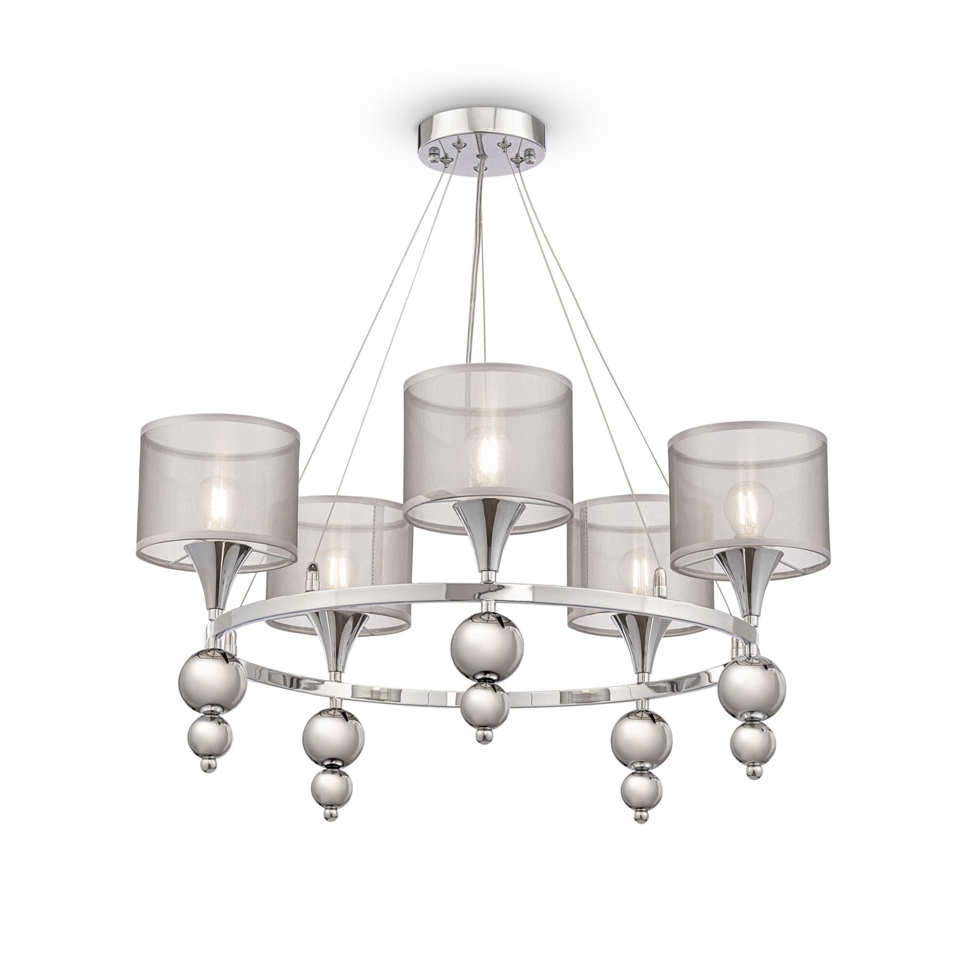 Freya Modern Lauren Хром Люстра FR5093PL-05CH — миниатюра 2