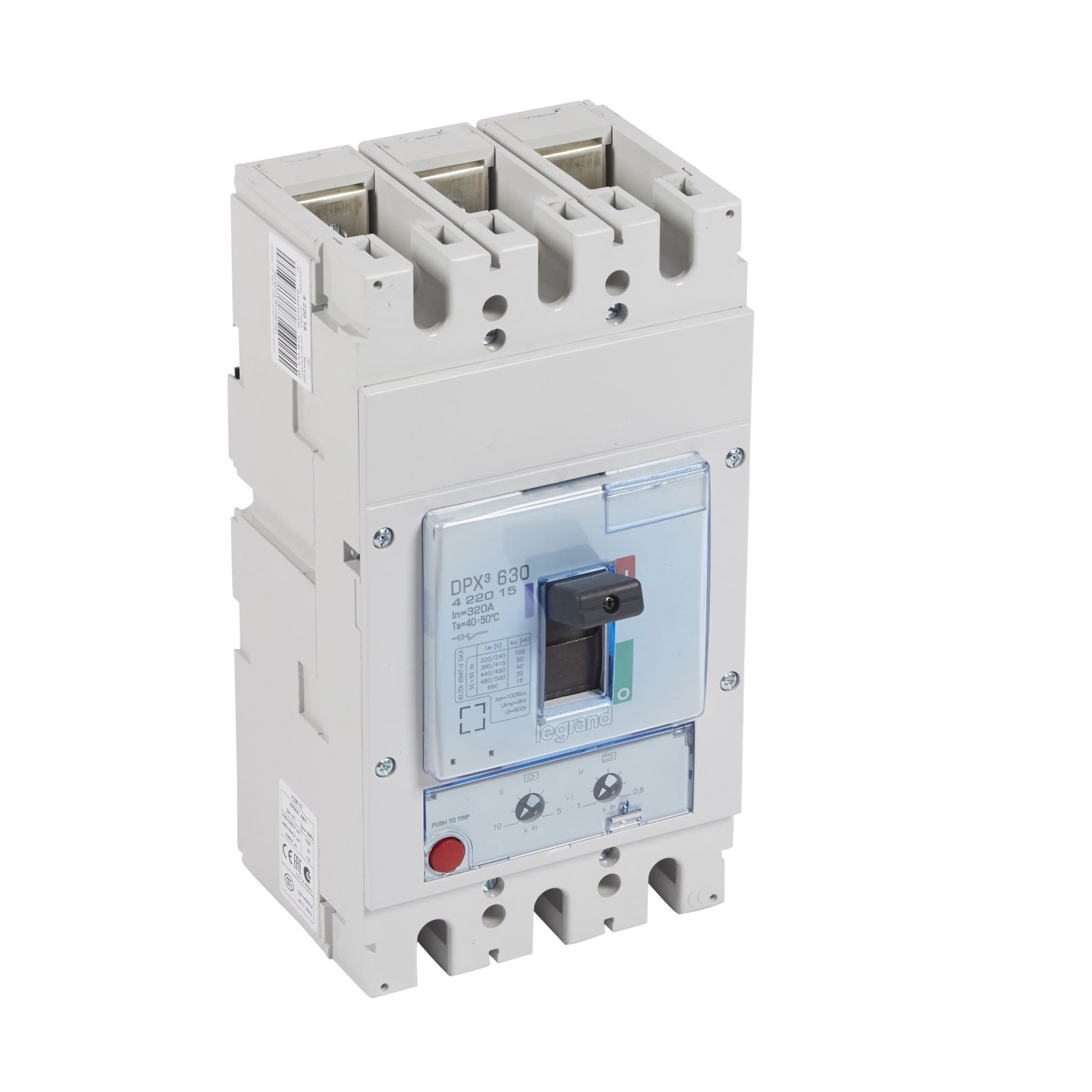 Legrand DPX3 630 Автоматический выключатель 3Р 320А 50kA термомагнитный расцепитель 422015