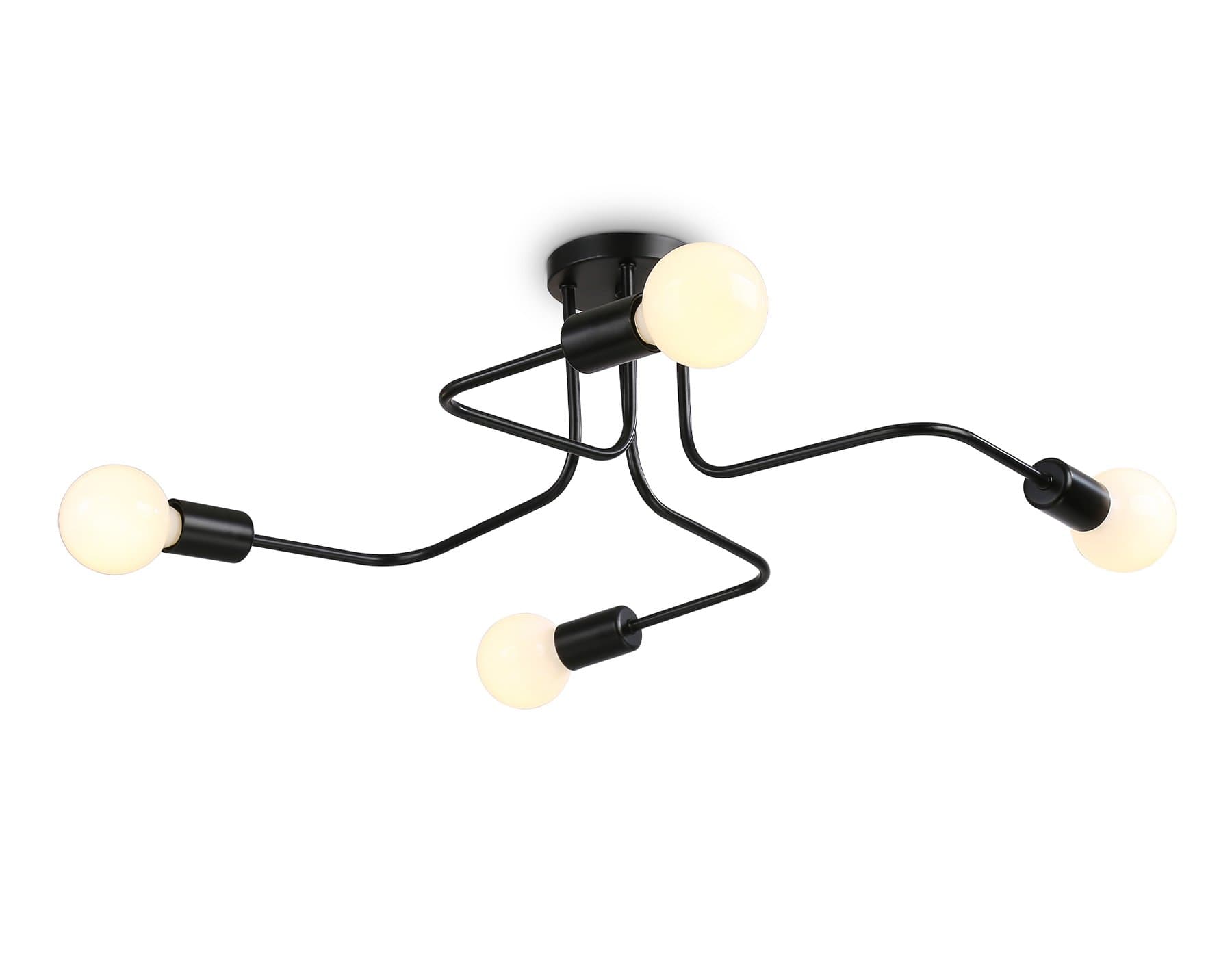 Ambrella Потолочный светильник в стиле лофт TR8022/4 BK черный E27*4 max 40W D715*205 — миниатюра 1