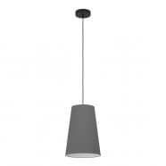 Eglo 390135 Подвес PETROSA, 1x40W(E27), сталь, черный, текстиль, серый, белый