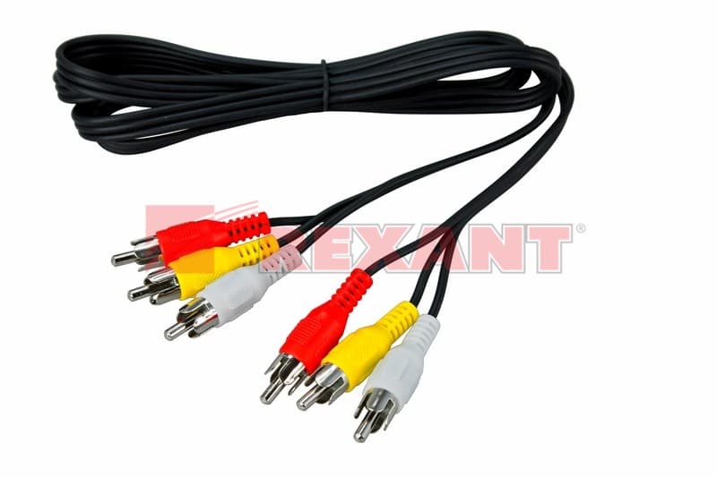Шнур 3х3 RCA 1.5М Rexant 17-0202 — миниатюра 2