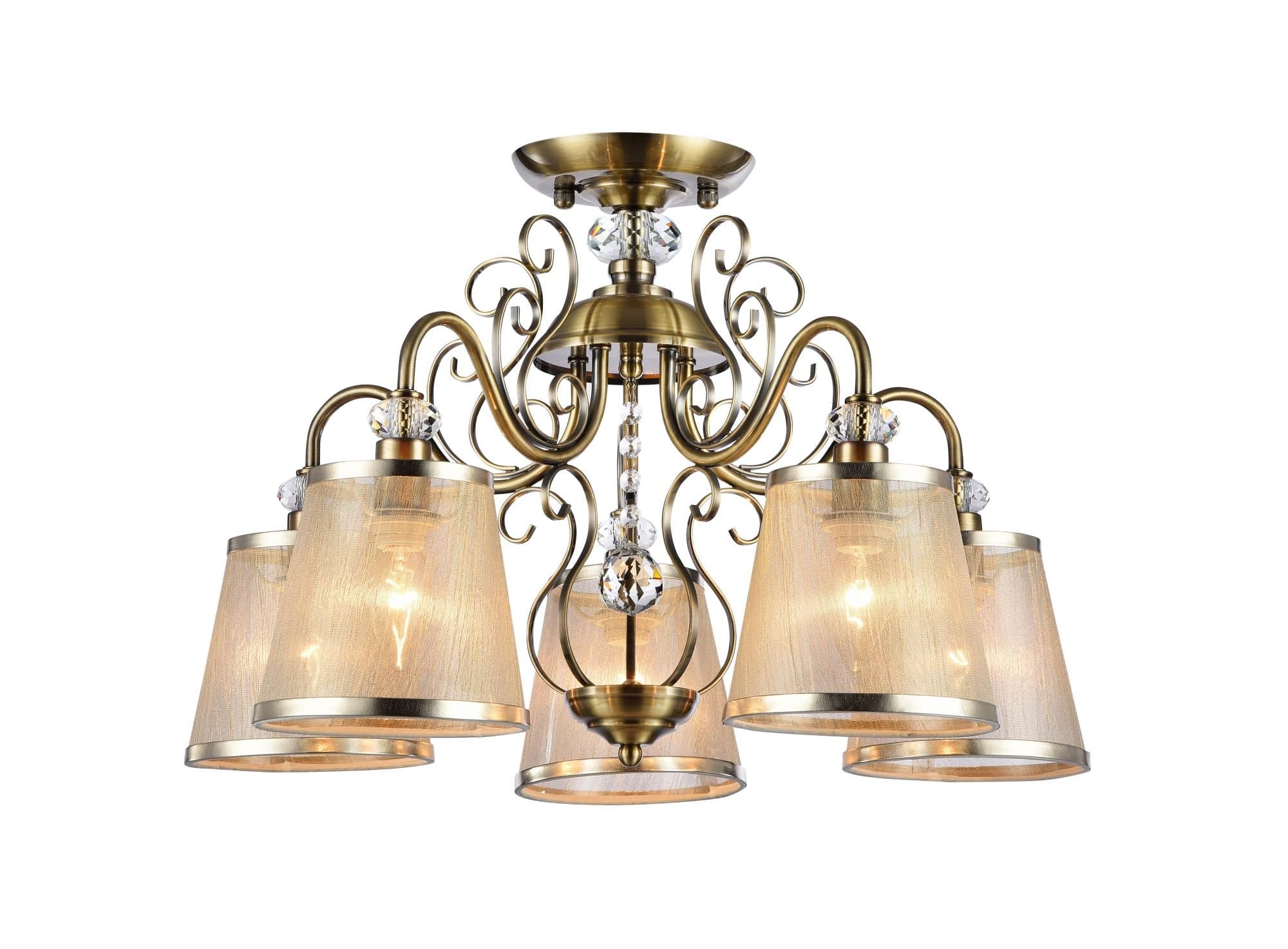 Freya Classic Driana Бронза Антик Потолочный светильник E14 40W FR2405-PL-05-BZ — миниатюра 2