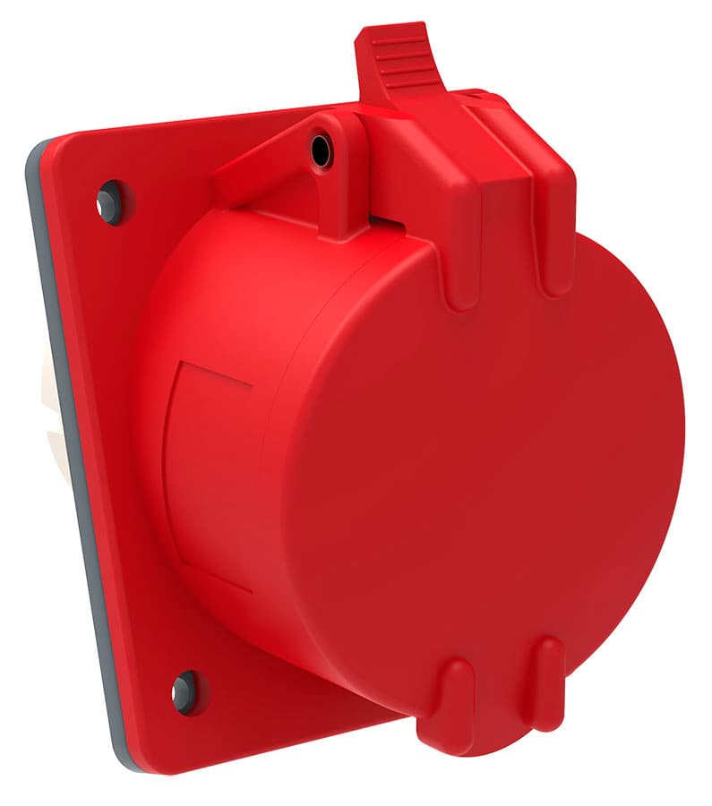 IEK Розетка встраиваемая ССИ-424 32А-6ч/380-415В 3Р+PЕ IP44 MAGNUM — миниатюра 1