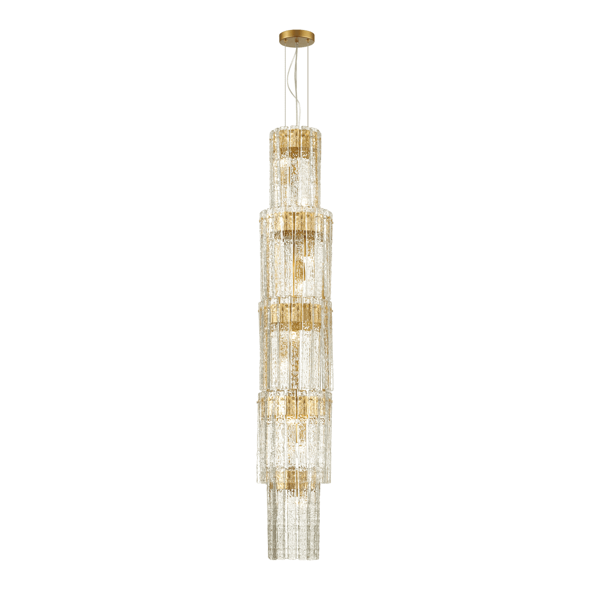 Odeon Light 4938/9 HALL (В 2-Х КОРОБКАХ) ODL22 366 матов.золотой/прозрачный/стекло/ Люстра E14 9*40W MERKALE — миниатюра 2