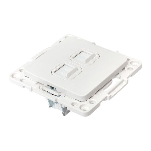 EKF Стокгольм Механизм розетки RJ-45 2-местной белый — миниатюра 7