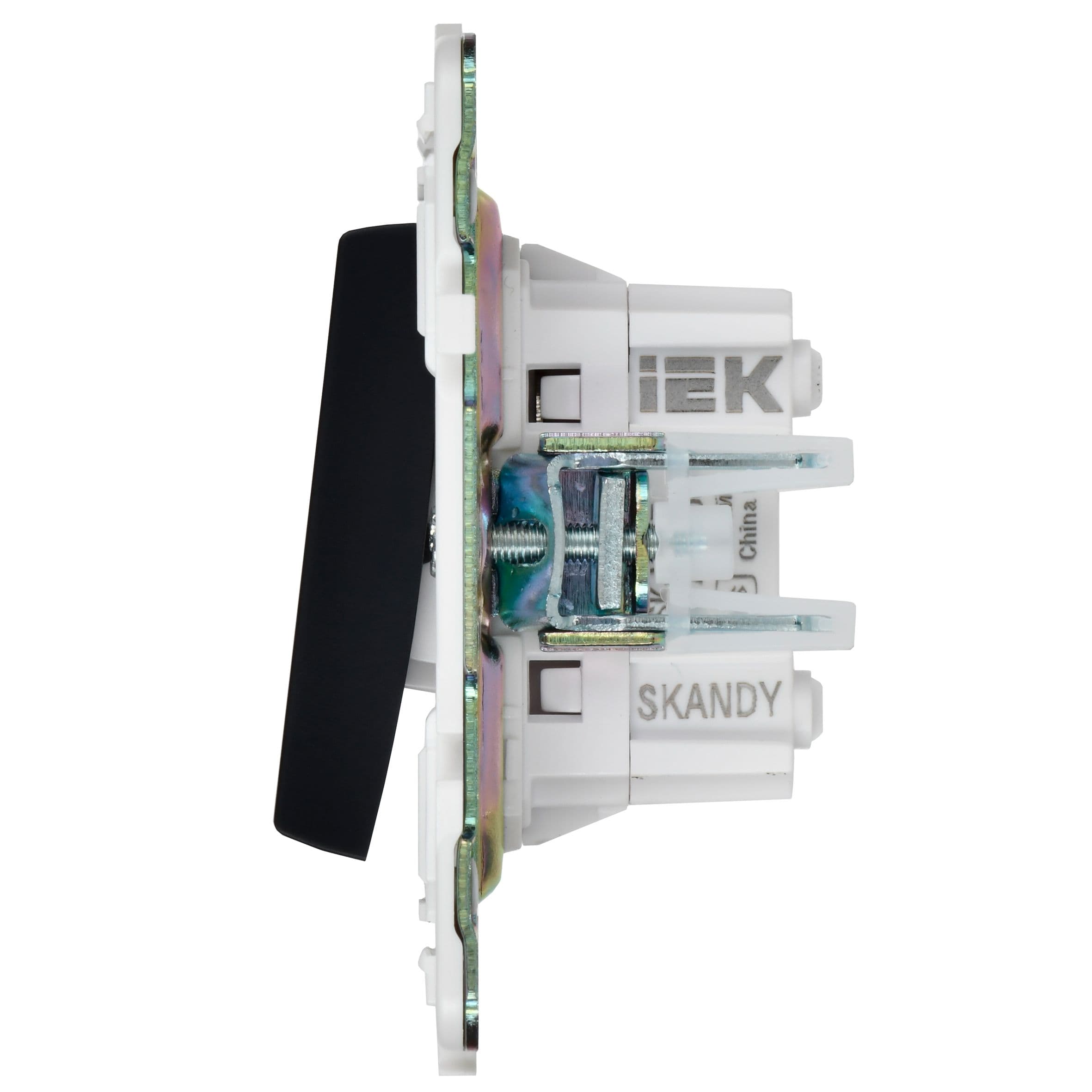 IEK SKANDY Графит Выключатель 2-клавишный перекрестный 10А SK-V06G — миниатюра 3