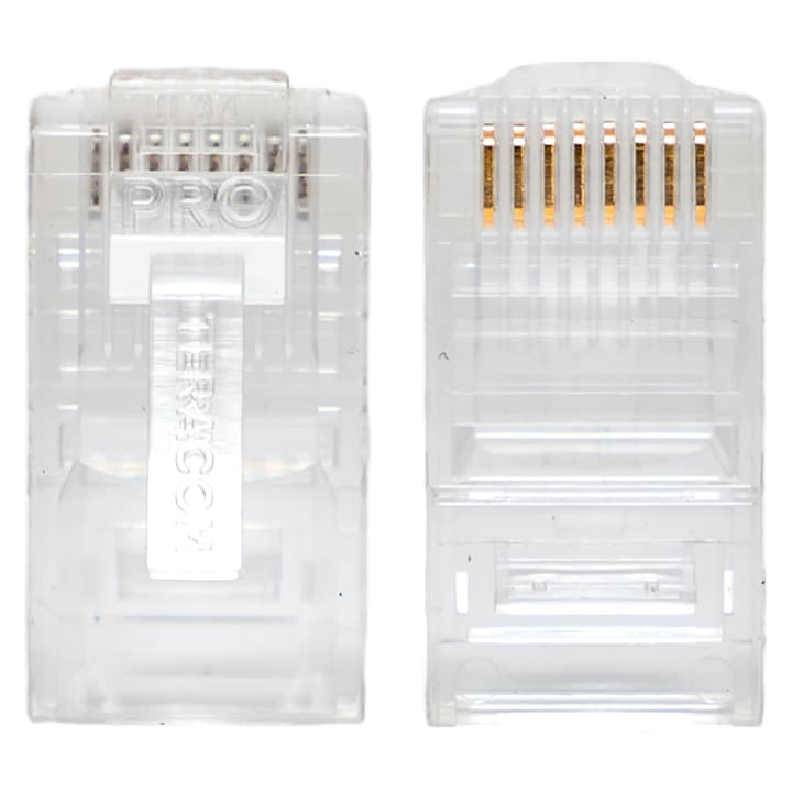 EKF TeraLINK PRO Коннектор RJ-45 TeraLINK PRO неэкранированный 8P8C 30мкд Cat.5E универсальный (упак.10шт) — миниатюра 3