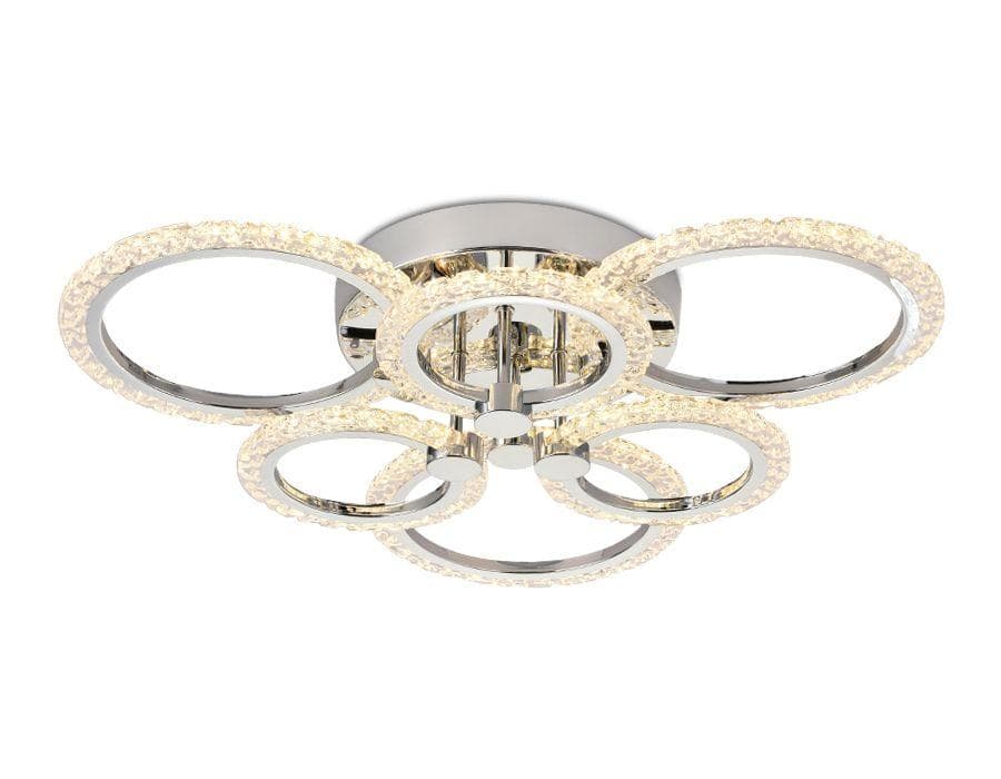 Ambrella Потолочный светодиодный светильник с пультом FA414/3+3 CH хром 90W 580*540*120 (ПДУ РАДИО 2.4) — миниатюра 3