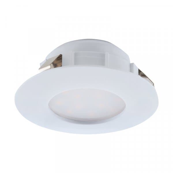 Eglo Светильник LED встраиваемый PINEDA, 1х6W(LED), Ø78, IP44, пластик, белый 95817 — миниатюра 1