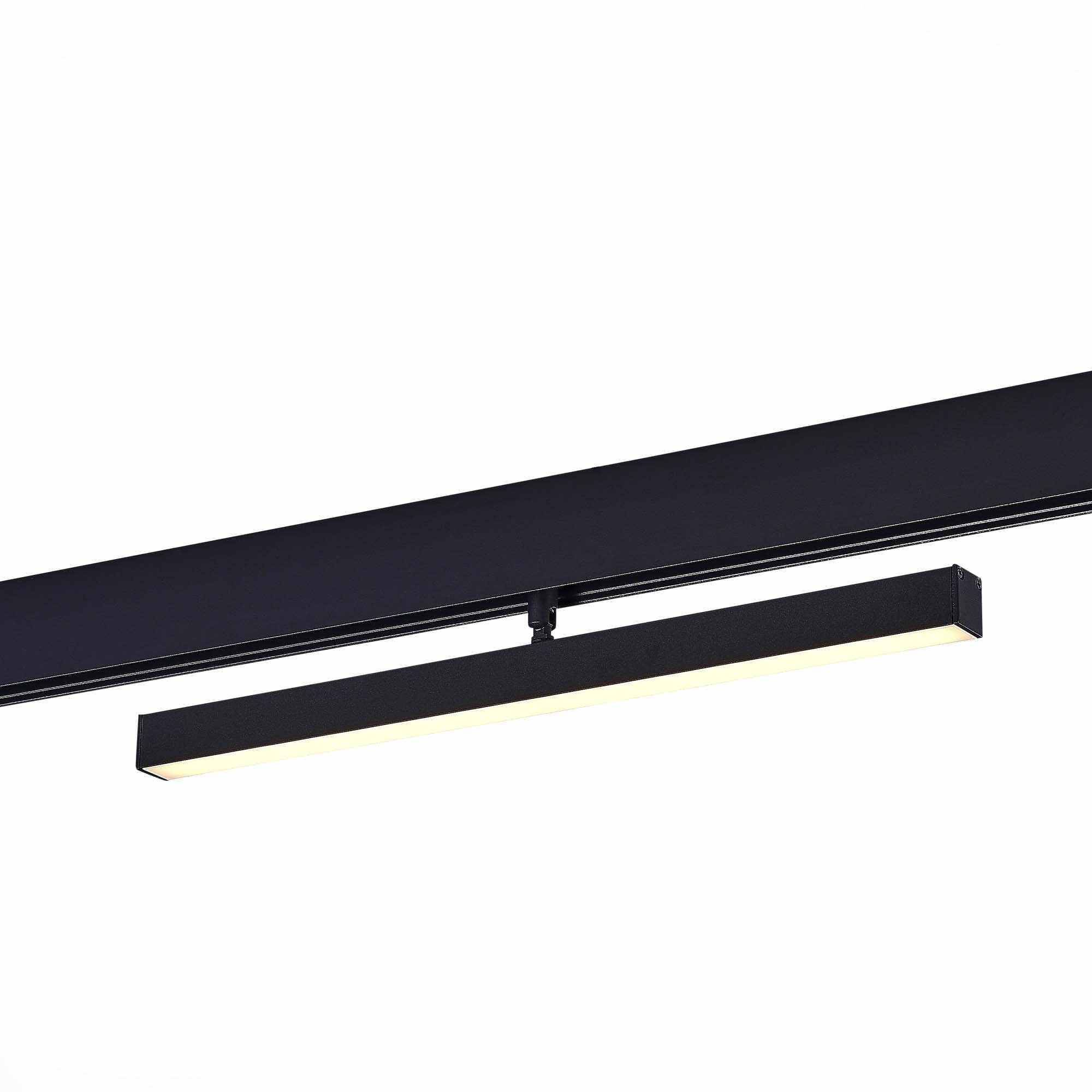 ST LUCE ST802.436.12 Магнитный трековый светильник Черный LED 1*12W 3000K 700Lm Ra>90 120° IP20 L405xW22,5xH92 48VV