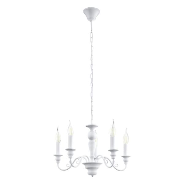 Eglo Люстра CAPOSILE, 5х40W (E14), ?545, H1100, сталь, белый 49851