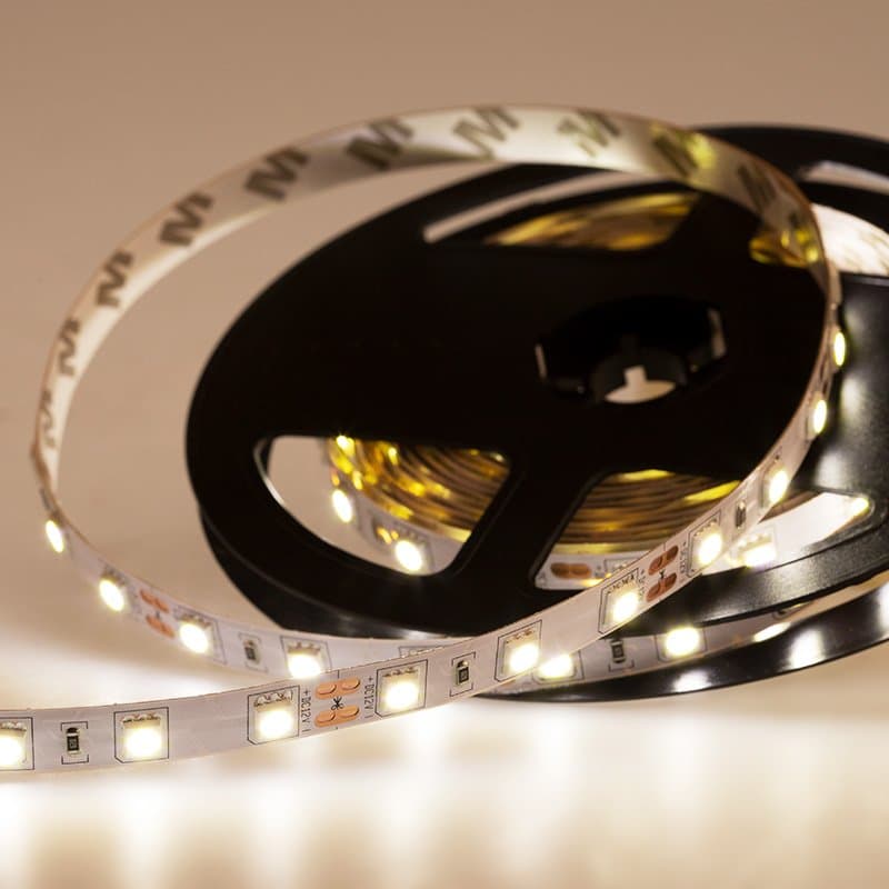 LED лента открытая, 10мм, IP23, SMD 5050, 60 LED/m, 12V, белая Rexant 141-465