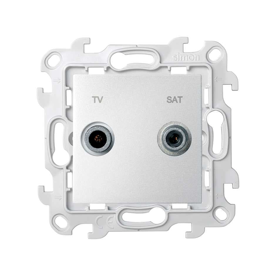 Simon 24 Алюминий Розетка TV-SAT оконечная 2410486-033