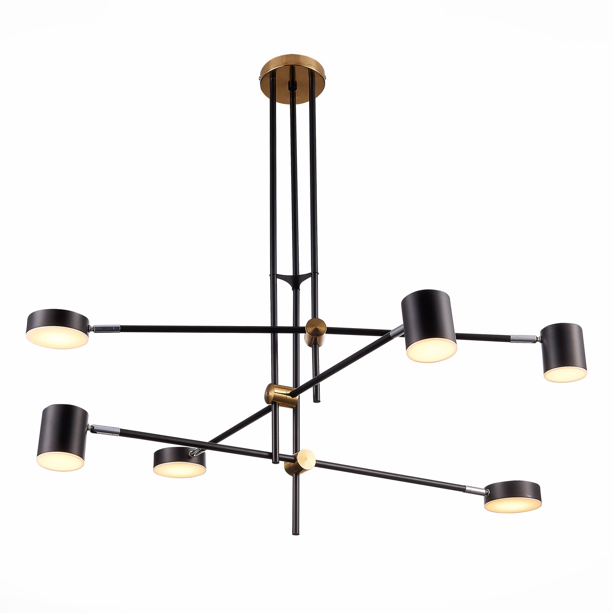 ST LUCE SL1604.432.06 Светильник потолочный Черный, Латунь/Черный LED 6*5W 3000K — миниатюра 1