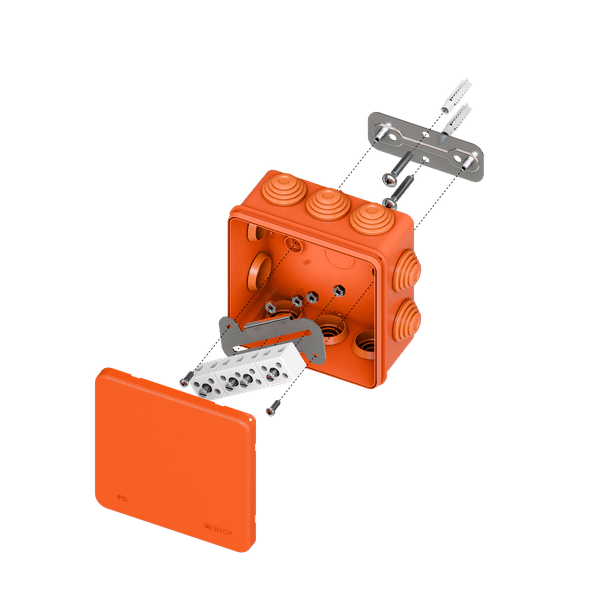 EKF Коробка огнестойкая E45 100x100x50мм с клеммниками 7 полюсов 0,5-10мм2 IP55 HF