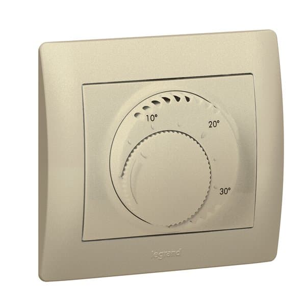 Legrand Galea Life Титан Термостат с НЗ контактом 220В, 50/60 Гц с лиц.панелью 775686