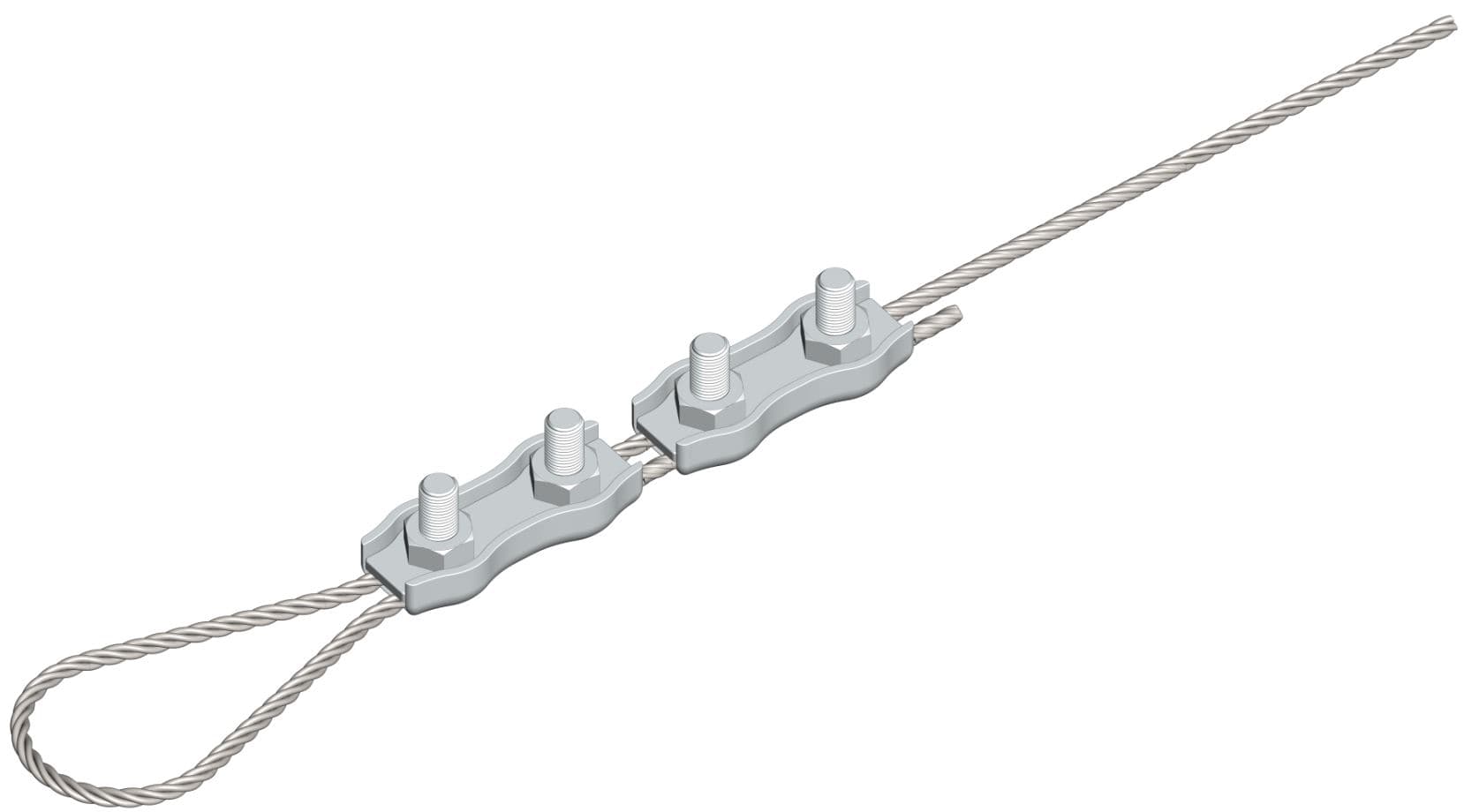 EKF PROxima Зажим для троса двойной Duplex (3мм) — миниатюра 2