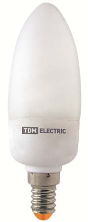 TDM Лампа энергосберегающая КЛЛ-С-9 Вт-2700 К–Е14 SQ0323-0097