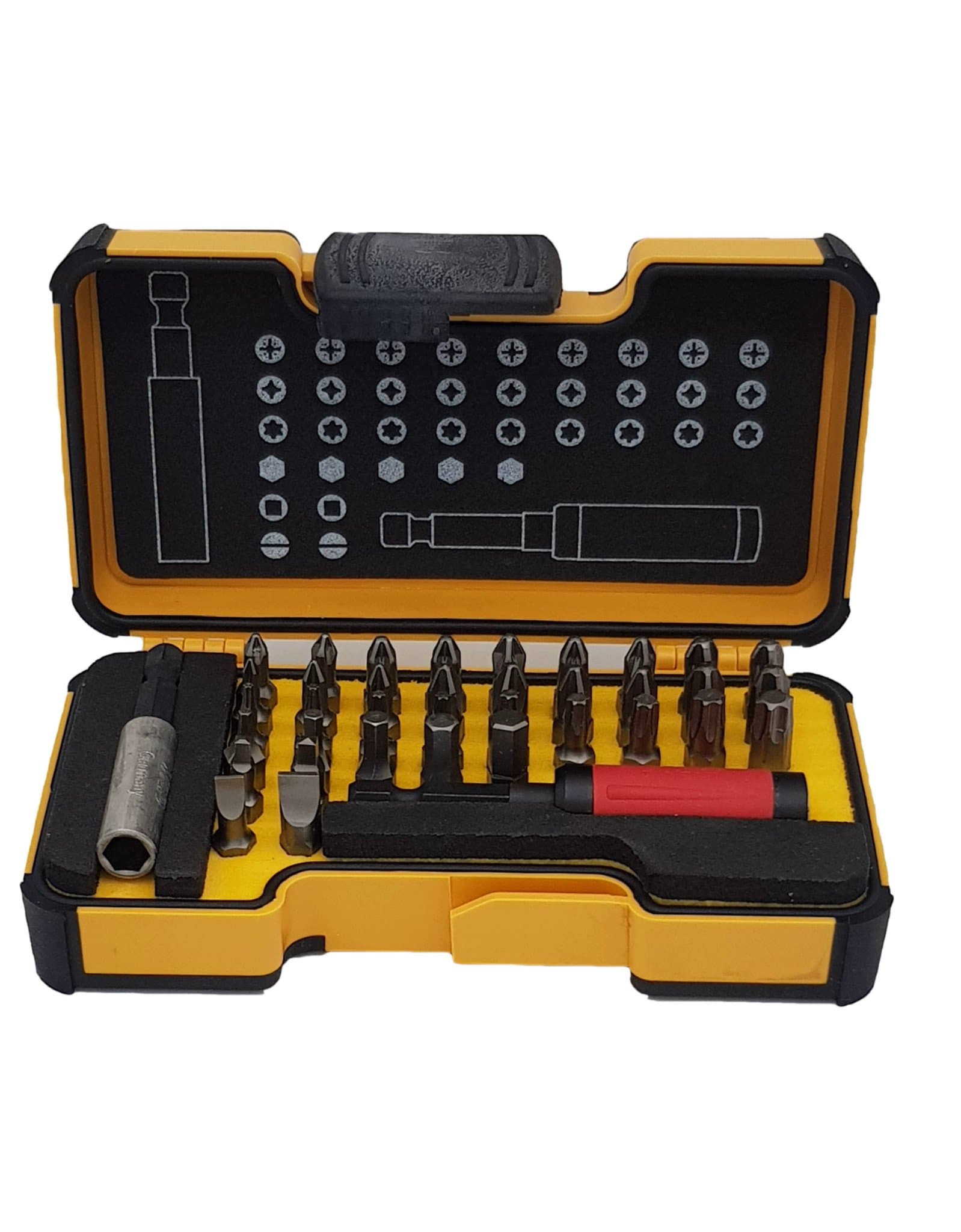 Felo Набор бит SL/PZ/PH/HEX/Tx/SQ с рукояткой ERGONIC  и битодержателем STAR в кейсе, 38 шт 02073806 — миниатюра 1