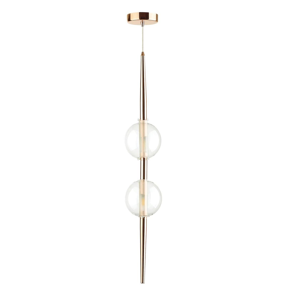 Odeon Light 4685/2 ODL20 375 медный/прозрачный Подвес G9 2*5W 220V LAZIA — миниатюра 1
