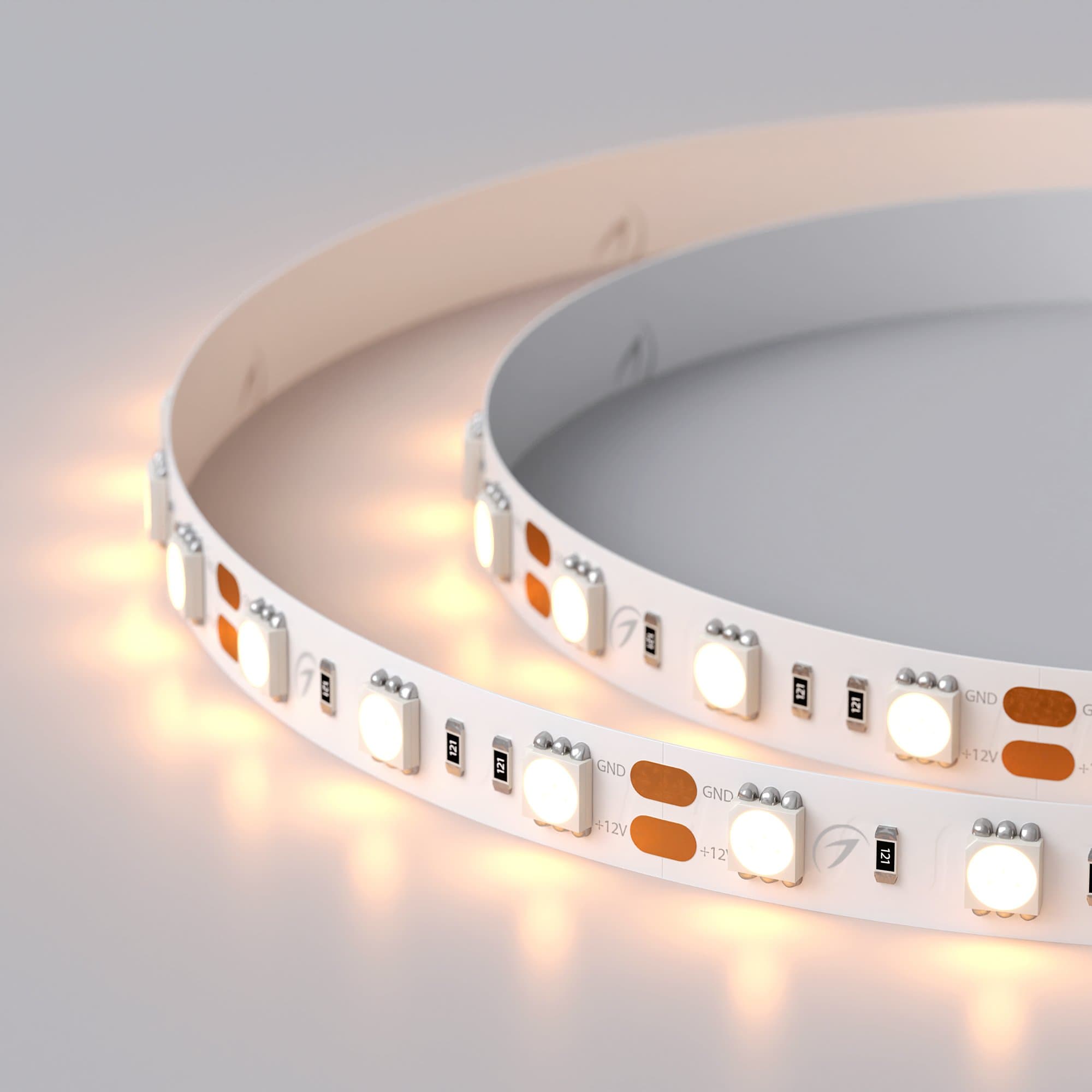 Arlight Светодиодная лента RT 2-5000 12V Warm2400 2x (5060, 300 LED, LUX) (14.4 Вт/м, IP20) 018097 — миниатюра 5