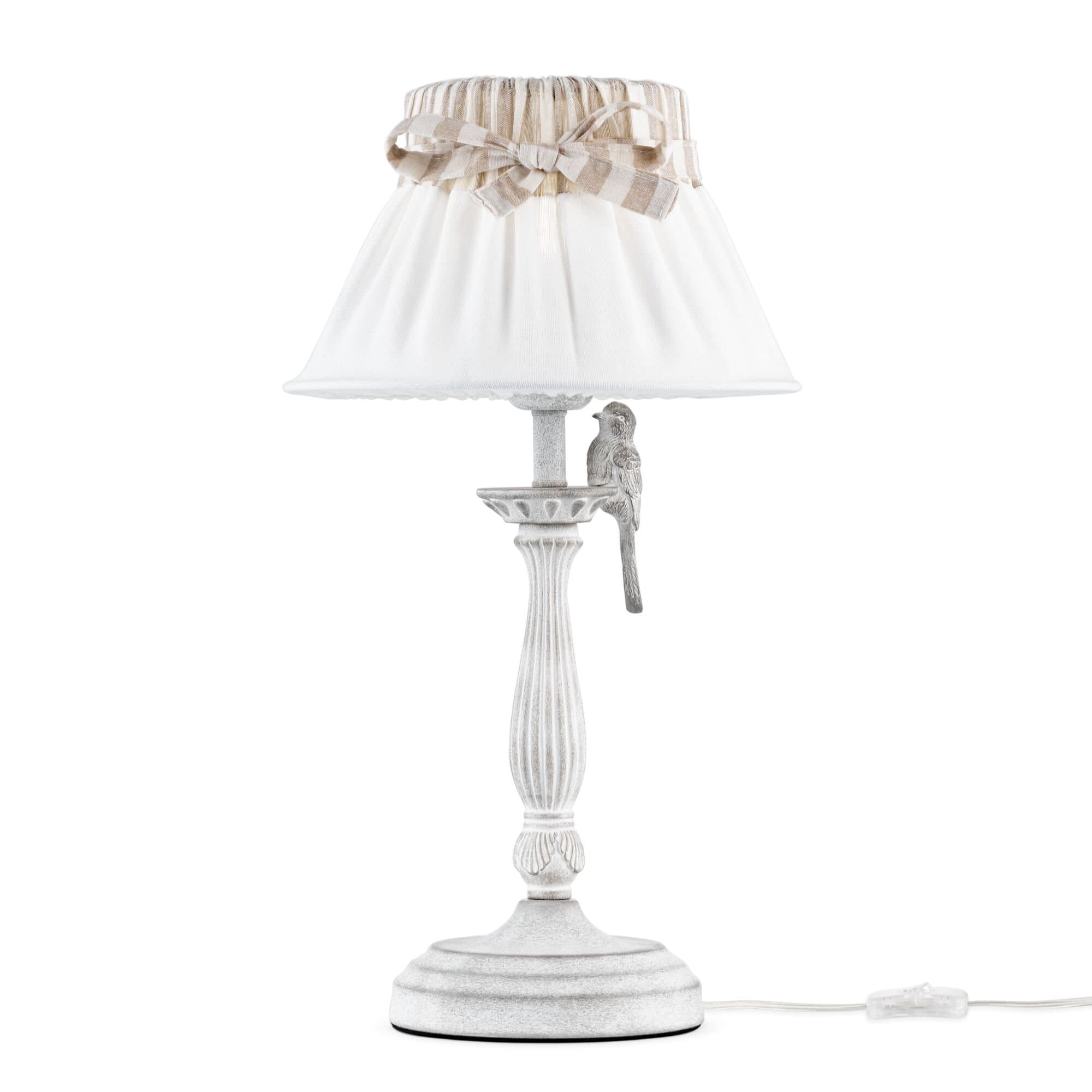 Maytoni Elegant Bird Белый Антик Настольная Лампа 1xE27 40W ARM013-11-W — миниатюра 3