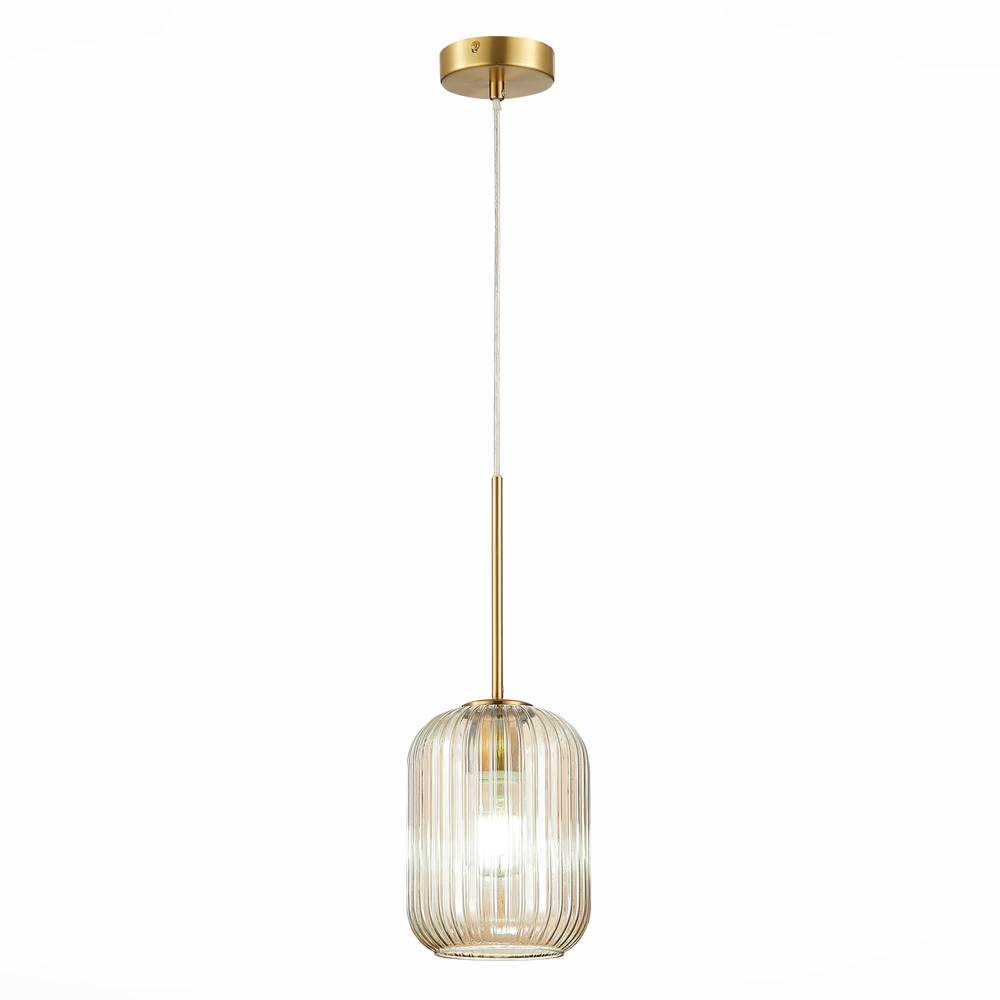 ST Luce SL1154.333.01 Подвес Латунь/Коньячный E27 1*60W