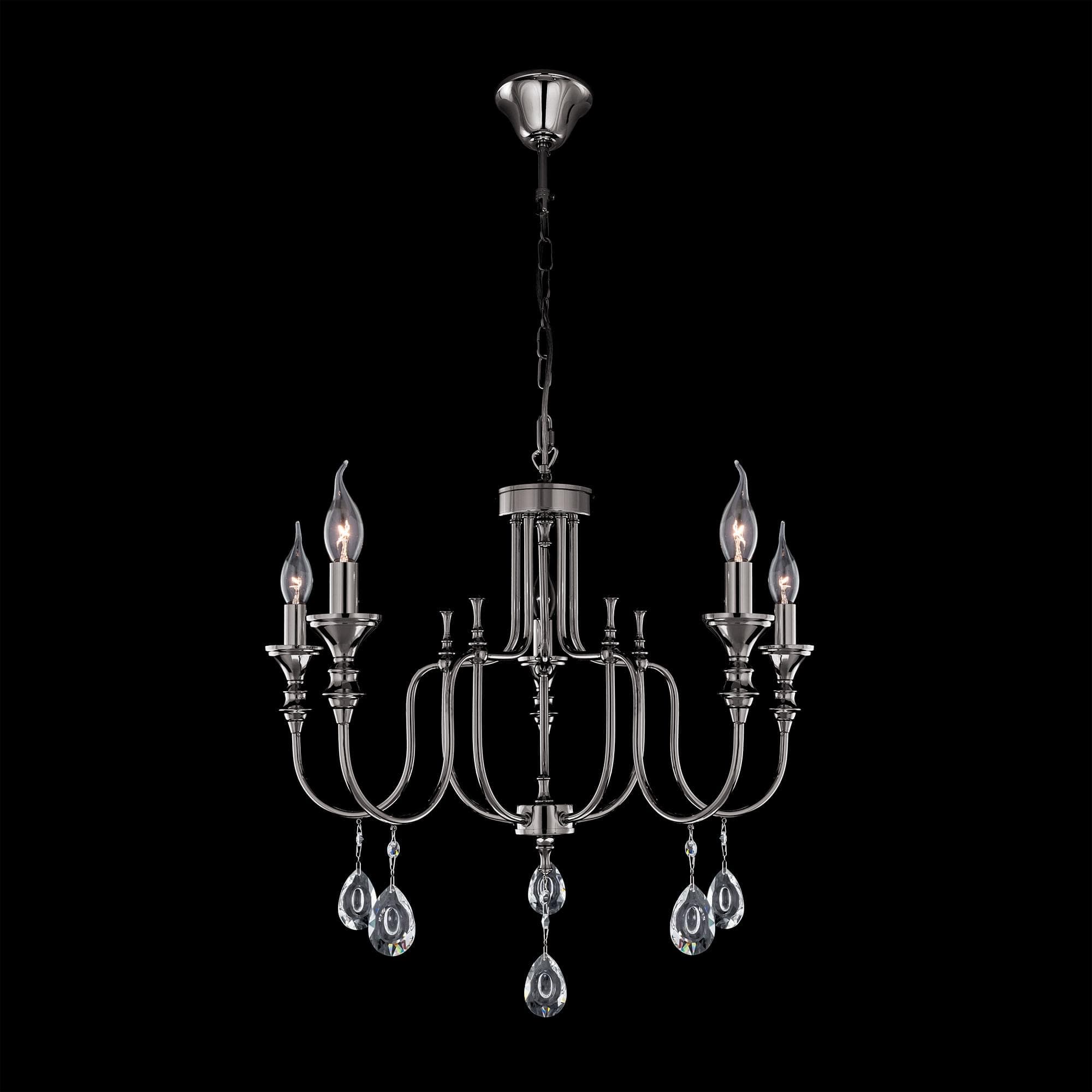 Citilux CL437154 Рига Черн.Хром Светильник Люстра