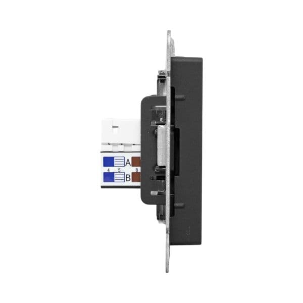 EKF Механизм розетки HDMI+RJ45 (cat5), чёрный Эпика — миниатюра 6