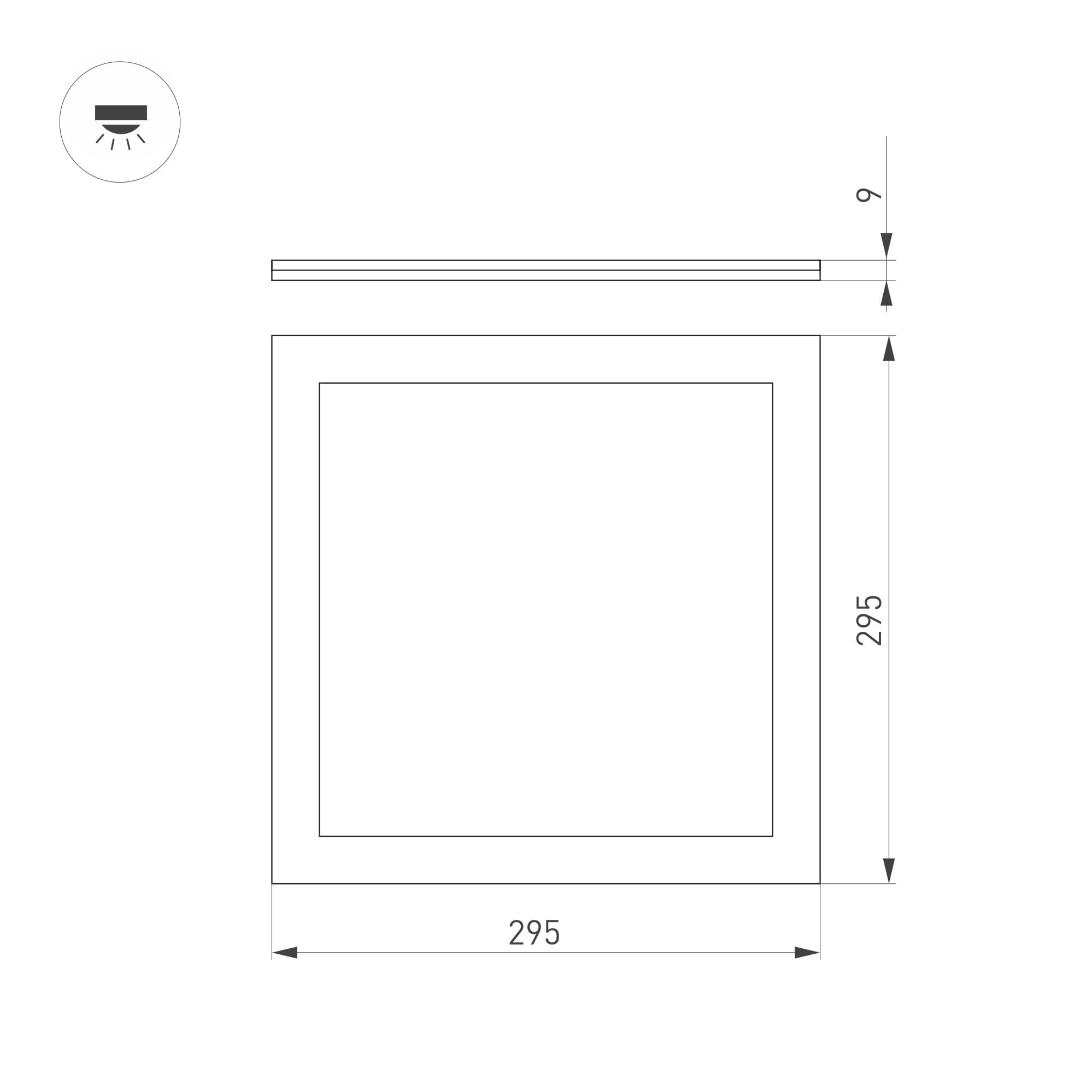 Arlight Светильник DL-INTENSO-S300x300-18W Warm3000 (WH, 120 deg, 230V) (IP20 Металл, 3 года) 036229 — миниатюра 2