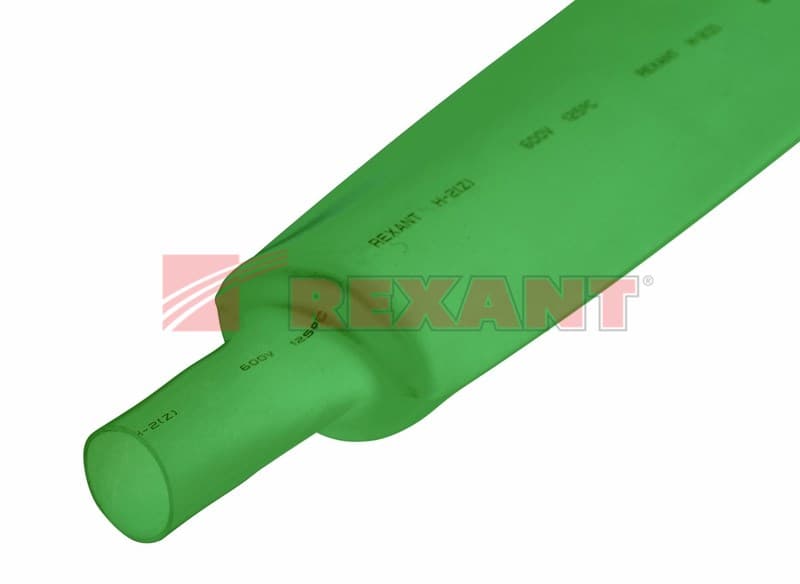 50.0 / 25.0 мм 1м термоусадка зеленая Rexant 25-0003 — миниатюра 2