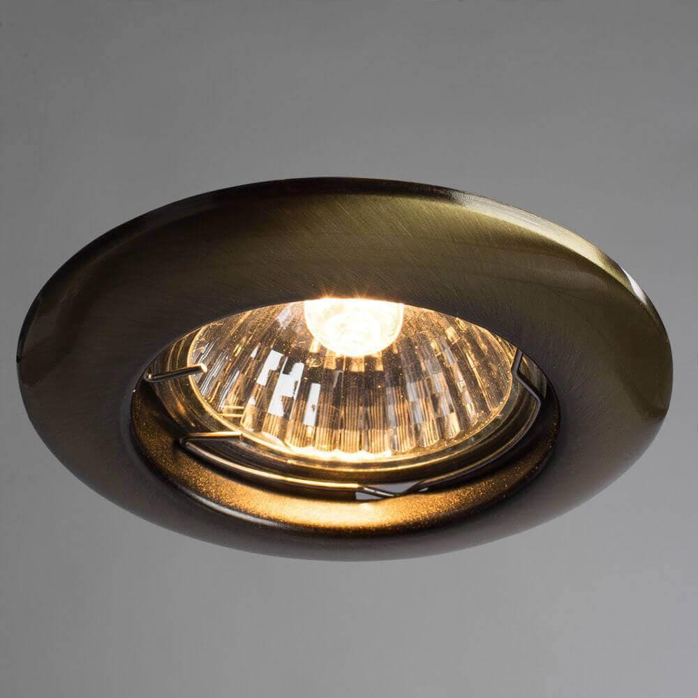 Arte Lamp Praktisch Бронза Светильник точечный встаиваемый 1x50W 1xGU10 A1203PL-1AB — миниатюра 2