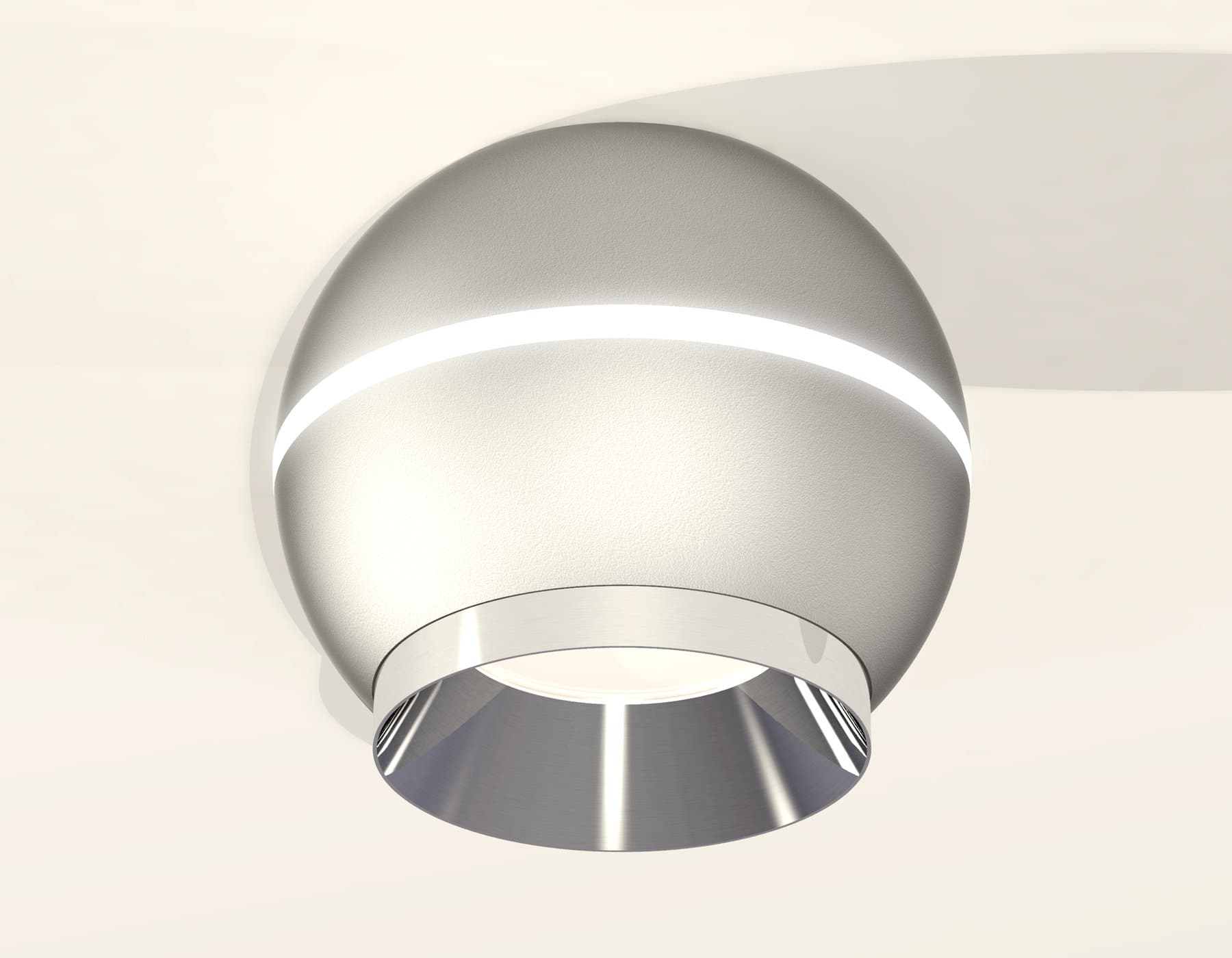 Ambrella Комплект накладного светильника XS1103002 SSL/PSL серебро песок/серебро полированное MR16 GU5.3 LED 3W 4200K (C1103, N7032) — миниатюра 2