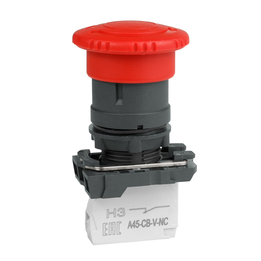 КЭАЗ Кнопка ав ост возв пов OptiSignal D22 C5-ESTR-11 пластик 1НО+1НЗ XB5AS8445