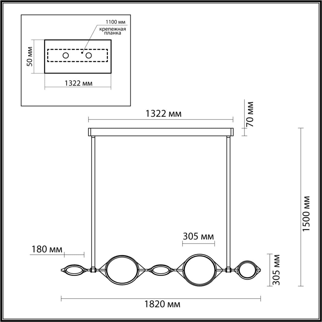 Odeon Light 4995/50L L-VISION ODL23 377 матов.золотой/черный Люстра LED 50W 3000K VIKEMA — миниатюра 2
