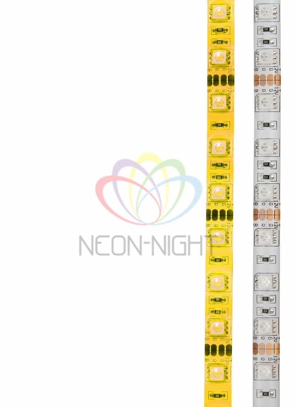 LAMPER LED лента силикон, 10 мм, IP65, SMD 5050, 60 LED/m, 12 V, цвет свечения желтый 141-492 — миниатюра 2