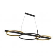 Eglo 390087 Подвесной потолочный светильник (люстра) LANACERA, LED 2Х12,5W, 3600lm, LED 1Х15,5W, 2250lm, L965, B400, H1500, сталь, алюминий, черный, з