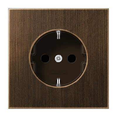 JUNG SCHUKO®-розетка 16 A / 250 B ~ с защитой от детей, латунь Antik