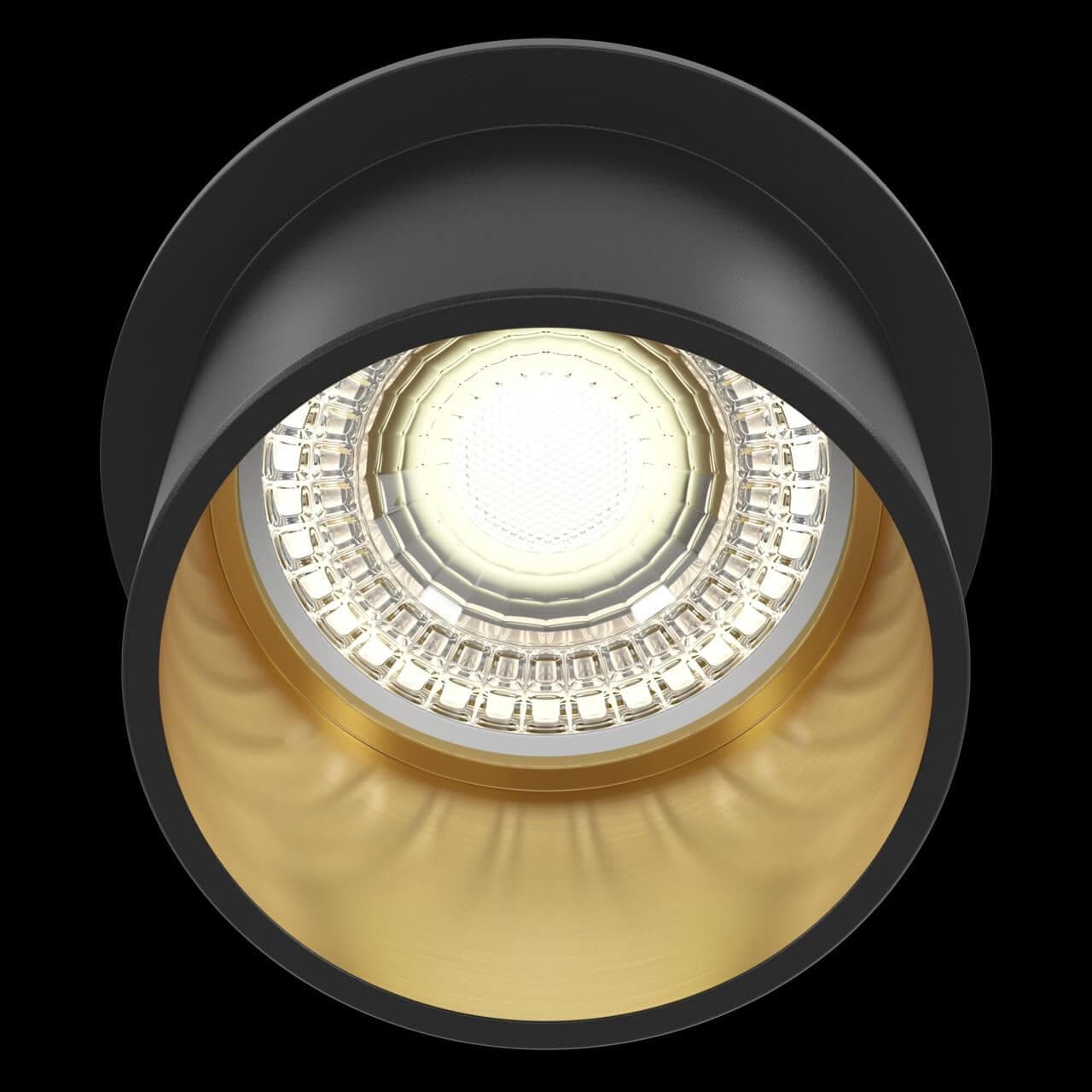 Maytoni Downlight Reif Черный с Золотом Встраиваемый светильник DL050-01GB — миниатюра 8