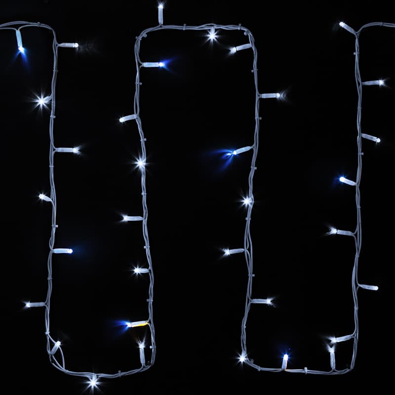 NEON-NIGHT Гирлянда модульная "Дюраплей LED" 20м 200 LED белый каучук , мерцающий "Flashing" (каждый 5-й диод), Белая 315-185