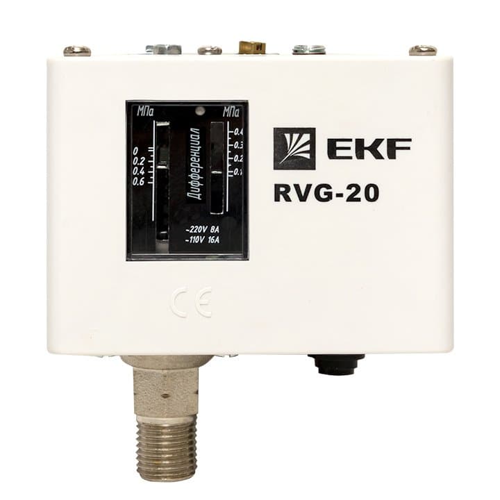 EKF PROxima Реле избыточного давления RVG-20-0,6 (0,6 МПа) — миниатюра 2