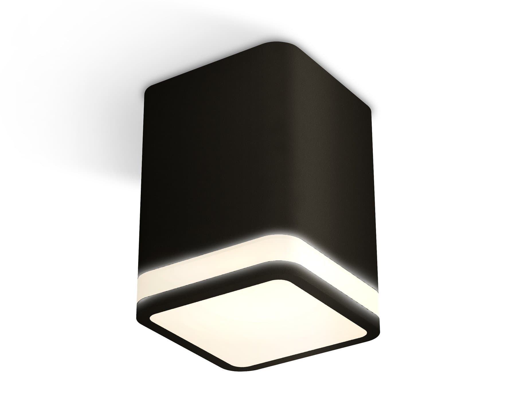 Ambrella Комплект накладного светильника с акрилом XS7813020 SBK/FR черный песок/белый матовый MR16 GU5.3 (C7813, N7751) — миниатюра 1