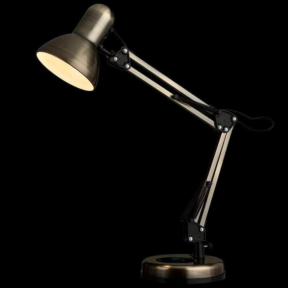 Arte Lamp Junior Бронза Лампа настольная офисная 40W E27 A1330LT-1AB — миниатюра 4