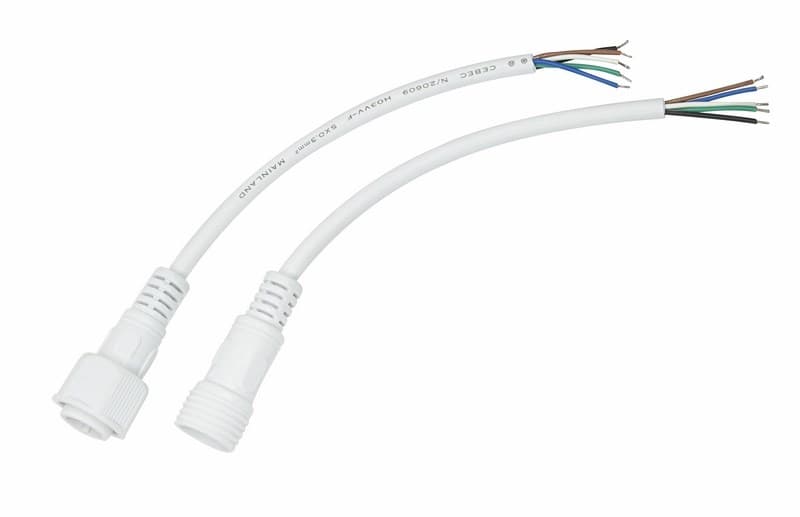 Соединительный кабель (5pin) герметичный (IP67) 5х0.5мм² 300V белый Rexant 11-9450 — миниатюра 1