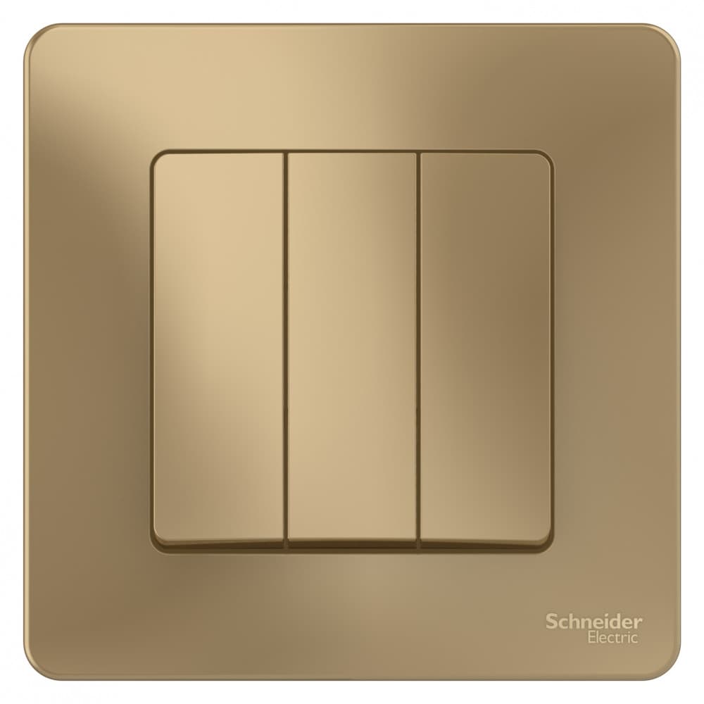Systeme Electric Blanca внутр Титан Выключатель 3-клавишный, 10А, 250B