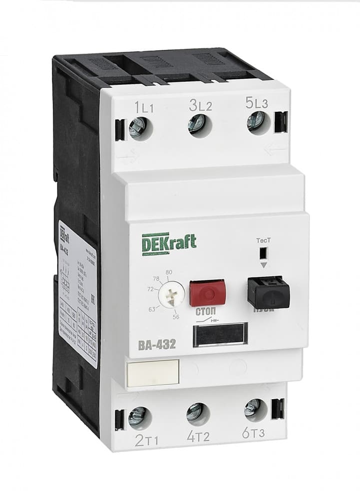 Dekraft Автоматический выключатель защиты двигателя  3P 25-40A 30кА ВА-432