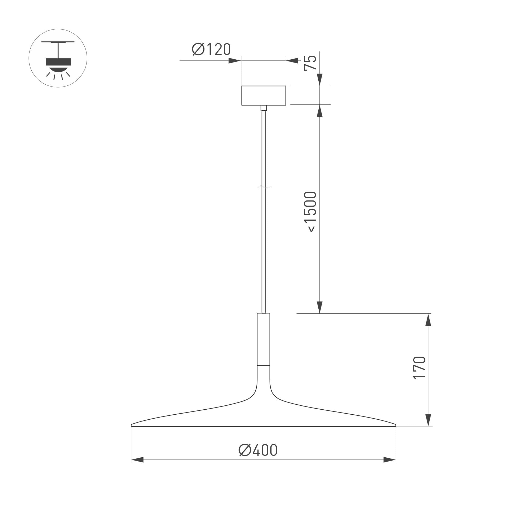 Arlight Светильник SP-FIORE-R400-13W Warm3000 (BK, 120 deg, 230V) ( IP20 Металл, 3 года) 036001 — миниатюра 2